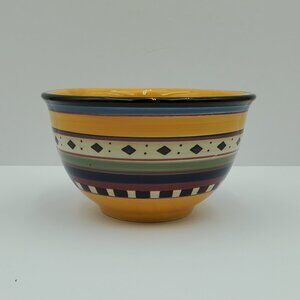 Tabletops Unlimited Argentina Soup Cereal Bowl Colorful Stripes Nesting Bowl